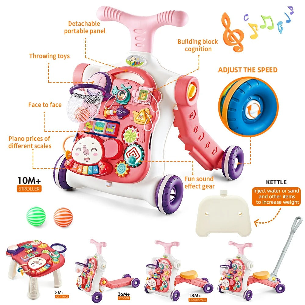 Baby Push Walker for Baby Girl 5 in 1